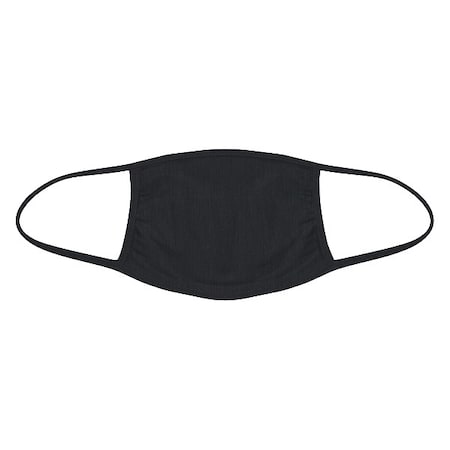 Reusable Face Mask, 3-Ply, None, Black, Universal, 10 PK