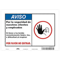 Covid 19 Sign 7X10, Spanish Symptoms Do, 7 in Height, 10 in Width, Aluminum, Spanish