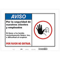 Covid 19 Sign 10X14, Spanish Symptoms Do, 10 in Height, 14 in Width, Aluminum, Spanish