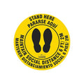 Covid 19 Sign B534Fs 17" Eng/Span Stand, 17 in H, 17 in W, Polyester, English, Spanish, SGF400T1717