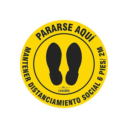 Covid 19 Sign B534Fs 17" Spanish Stand H, 17 in H, 17 in W, Polyester, Spanish, SGF402T1717