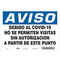 Covid 19 Sign 7X10, Spanish Not Covid19, 7 in Height, 10 in Width, Polyester, Spanish