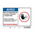 Covid 19 Sign 7X10, Spanish Symptoms Do, 7 in Height, 10 in Width, Polystyrene, Spanish