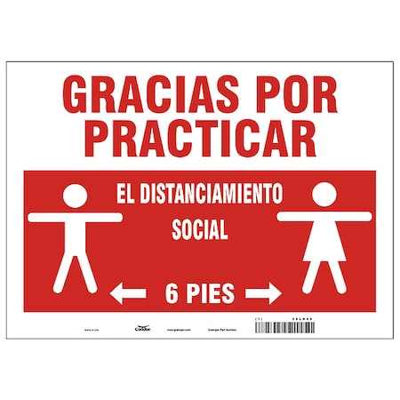 Covid 19 Sign 10X14, Spanish Practice So, 10 in Height, 14 in Width, Spanish