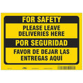 Please Leave Deliveries Here/Favor De Dejar Las Entregas AquÃ­, Polystyrene, 7 in x 10 in