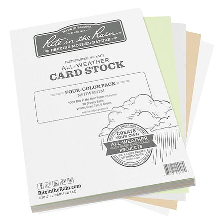 Waterproof Laser Paper, 8-1/2" x 11", PK80