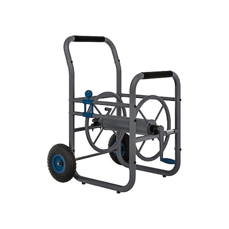 Garden Hose Reel, Cart, 18 in, Steel 200ft
