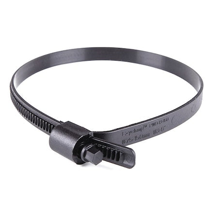 Worm Gear Hose Clamp, Plastic, Hex, PK10