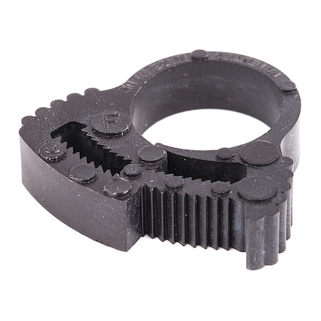 Snap-Hose Clamp, Black, 0.69"Max ID, PK50