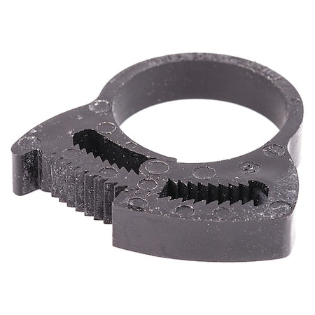 Snap-Hose Clamp, Black, 0.93"Max ID, PK50