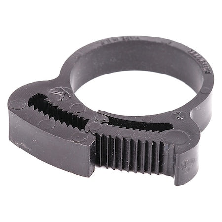 Snap-Hose Clamp, Black, 0.99"Max ID, PK50