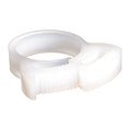 Snap-Hose Clamp, White, 0.34"Max ID, PK50