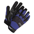 X-Site Mechanics Gloves, Synthetic Leather Palm, XL (10), Black/Blue