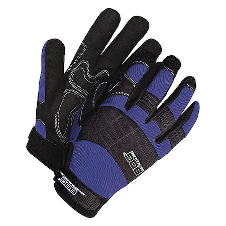 X-Site Mechanics Gloves, Synthetic Leather Palm, XL (10), Black/Blue