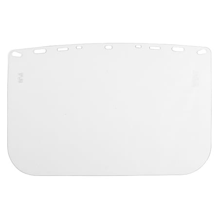 Face Shield Visor, Clear Visor, 10 in Height, Uncoated Lens