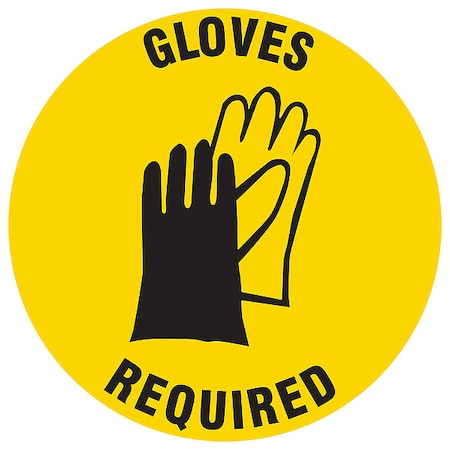 Safety Sign, 12 in H, 12 in W, Plastic, Circle, English, HWB798T1212