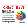 Hygiene Sign, 7 in H, 10 in W, Vinyl, English, HWB754T0710