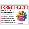 Hygiene Sign, 10 in H, 14 in W, Vinyl, English, HWB754T1014