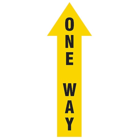 Safety Sign, 12 in H, 4 in W, Plastic, Arrow, English, HWB776T1204
