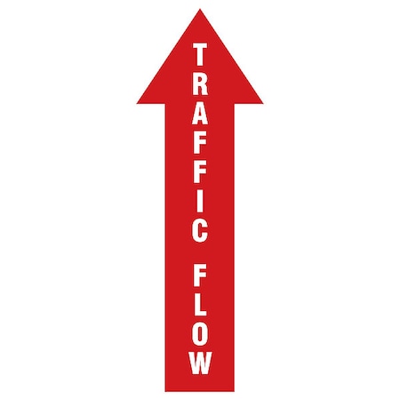 Safety Sign, 12 in H, 4 in W, Plastic, Arrow, English, HWB778T1204
