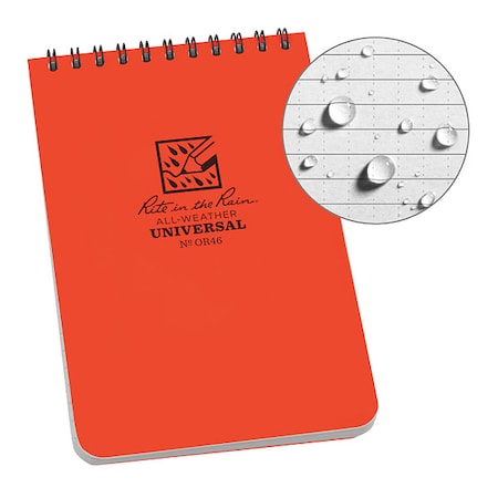 Notebook,Polydura,4"" x 6"" Size