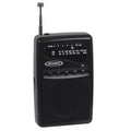 Radio, Black, 6" W, 6" D, 5-1/4" H
