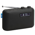 Radio, Black, 6" W, 6" D, 5-1/4" H