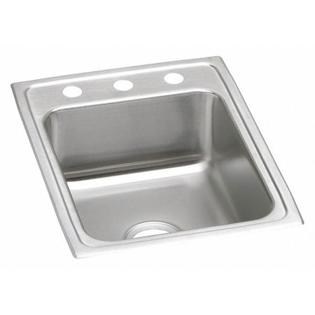 Sink, Drop-In Mount, 3 Hole, 13.5"" x 16"", Lustrous Satin