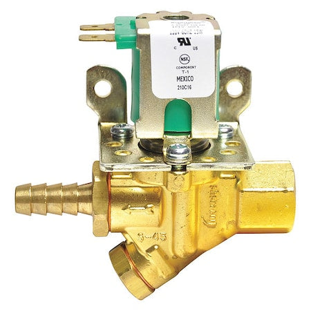 Ice Maker Valve, Yellow, Brass, 3 1/2" H
