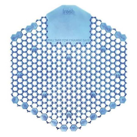 Wave 3D Urinal Deodorizer Screen, Cotton Blossom Scent, Blue, PK10