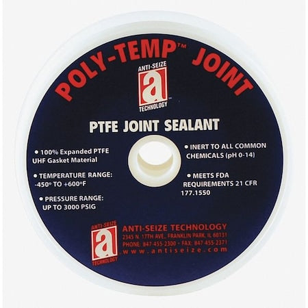 Joint Sealant, PTFE Gasket, 1/2""X 30ft.