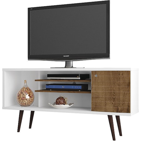 TV Stand, Mid Century, Brown, 53.14"