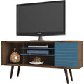 TV Stand, Mid Century, Aqua, 53.14"