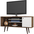 TV Stand, Mid Century, Brown, 53.14"