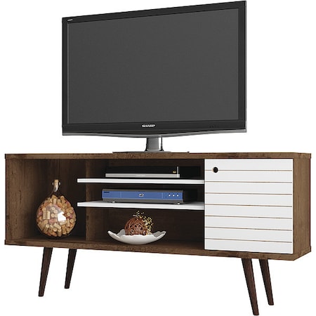 TV Stand, Mid Century, Brown, 53.14"