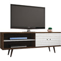 TV Stand, Mid CenturymWhite, 62.99"