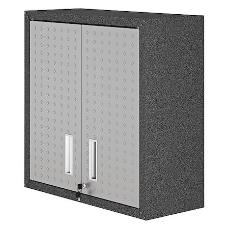 Floating Garage Cabinet, Steel, Dark Grey, 30 in L x 30.3 in H x 12.5 in W, 1 Shelf