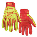 Cut Resistant Glove, Yellow/Red, L, PR