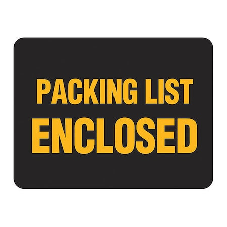 Packing List Enclosed Label, PK500