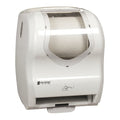 Ppr Towel Dispenser, Hybrid, Elctrnc, Wt/Clear