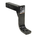 2 Inch Ball Mount With 8 Inch Drop x 10 Inch Long Tube Black