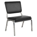 Hercules Medical Waiting Room Chair, Black Back, 26-1/2 in W 23-1/2" L 34" H, Vinyl Seat