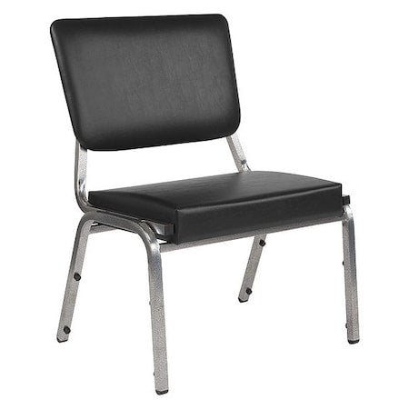 Hercules Medical Waiting Room Chair, Black Back, 26-1/2 in W 23-1/2" L 34" H, Vinyl Seat