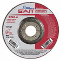 Grinding Wheel, T-27, 6x1/4x7/8, A24R, PK25, 27, 6" Dia, 1/4" Thick, 7/8" Arbor Hole Size