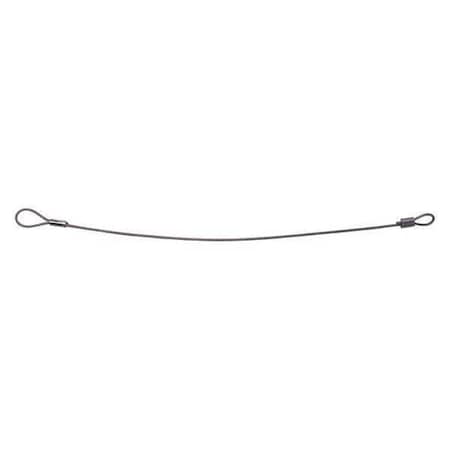2 Loops Lanyard, 15 in, Steel, PVC Coated