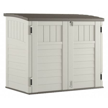 34 cu ft Resin Horizontal Storage Shed, Vanilla/Stoney