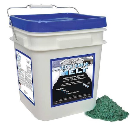 30 lb Pail Ice and Snow Melt, Green Crystal Flakes, -18 Degrees F, Anti-Corrosive Agent