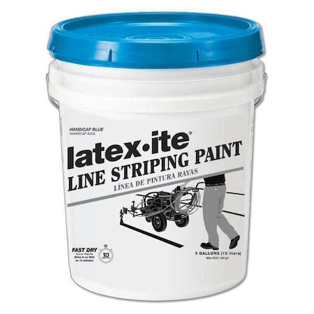 Striping Paint, 5 gal., Handicap Blue, Water -Based