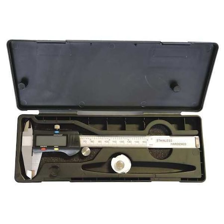 Caliper Fractional Elec Digital, 0-6"