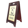 Bilingual Wet Floor Sign, 24 in H, 14 in W, WWF-BR